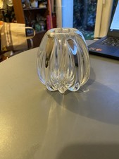 Vase cristal signé Val St Lambert vintage années 70 forme libre René Delvenne?