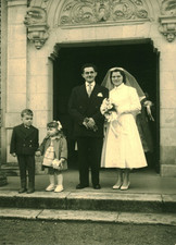 Photo ancienne mariage sortie