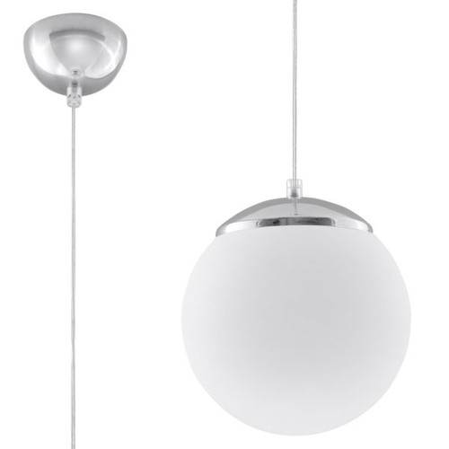 Suspension acier blanc chromé - suspension, blanc/chromé