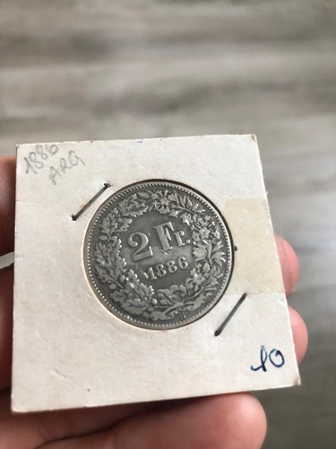 Francs suisse 1886 argent - 2,