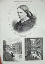 Old Antique Print 1873 Alfred Gatty Four Swans Trianon-Sous-Bois Bazaine 19th