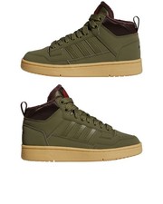  Chaussures sportif Sneakers Garçons Femmes Adidas Rapid Court Mid J Hiver Vert