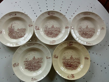 LOT DE 5 ASSIETTES CREUSES