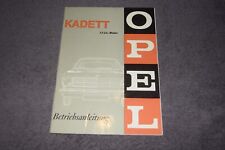 Operating Instructions Manual Opel Kadett B 10/1965 Mint/Unused