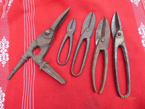 Cisaille zinc outil ancien - cisaille,