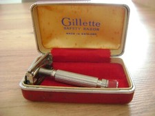 GILLETTE SAFETY RAZOR BRIT.PAT 694093  BOX 50S VINTAGE RARE