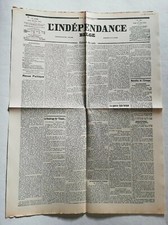 N926 La Une Du Journal l'indépendance belge 18 avril 1912 édition du soir 