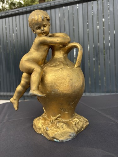 Vase sculpture bronze - vase,