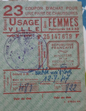 Coupon purchase shoes in 1947