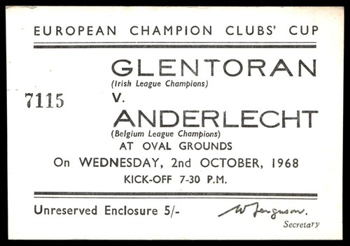 Billet 1968 glentoran - billet, rsc