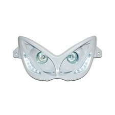 Phare halogène+leds blanc pour scooter mbk nitro yamaha aerox 1997/2012