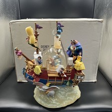 Walt Disney Disneyland A Whole New World Ship Large Musical Snow Globe VERY RARE