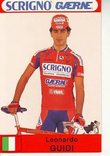CYCLISME carte cycliste LEONARDO GUIDI  équipe SCRIGNO GAERNE 1997