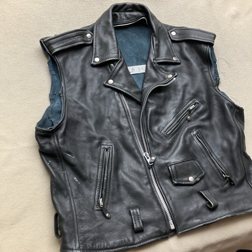 Vintage sleeveless leather - vintage,