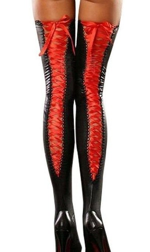 Bas cuissardes cuir avec - bas,