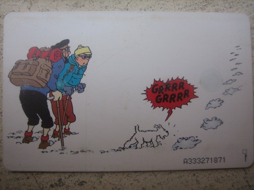 Carte téléphonique tintin - téléphonique,