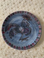 assiette au coq vintage signée