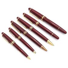 Set of 6 Montblanc Meisterstuck Fountain Ballpoint Pen Pencil with Leather Pouch