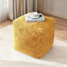 Unstuffed Boho Textured Pouf