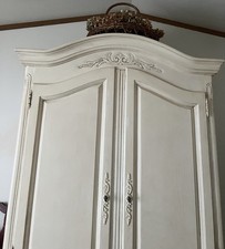VINTAGE FRENCH  ARMOIRE TEA STAINED LOCAL PICKUP ONLY