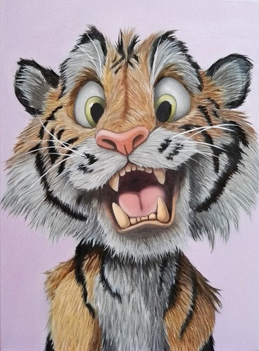 Painting animal caricature - animal,