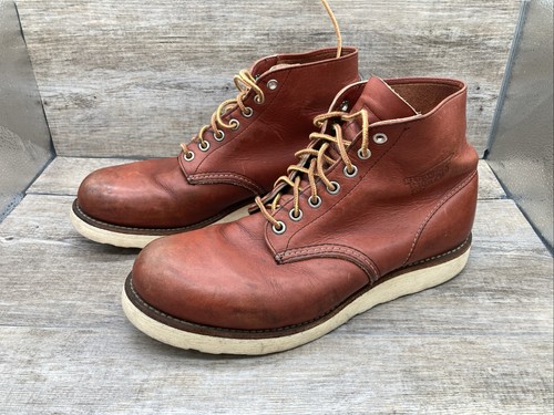 Red wing 8166 round toe - red, brown