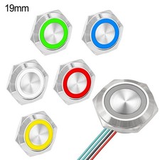 Lot de trois interrupteurs d'éclairage LED design compact étanche installation