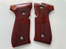 New checkered on hardwood Grips of Beretta 92FS 92F 96 M9 FULL SIZE ONLY