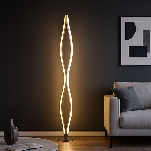 Lampe sur pied - led, courbée