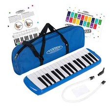 Melodica 32 Touches à Piano Mélodica Pianicas Instrument Bouche avec Etui Bleu