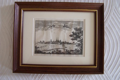 Cadre gravure vieux - gravure, conde
