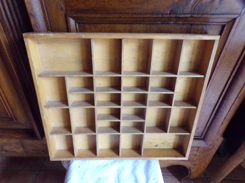 Ancien casier bois - en,