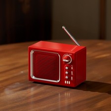 Haut-parleur portable compact avec attrait rétro et plusieurs fonctions de lect