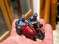 MOTO SIDE CAR + SOLDAT ANCIEN