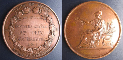 Médaille ville nîmes - ville, de