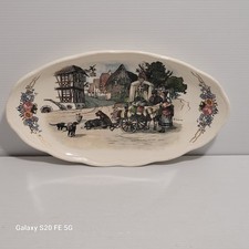 Coupelle Plat Sarreguemines Obernai Loux Faience Ancienne French Old