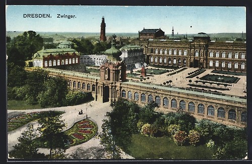 Carte postale dresde chemin - postale,