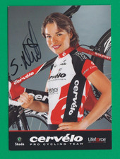 CYCLISME carte cycliste SARAH DUSTER équipe CERVELO Signée