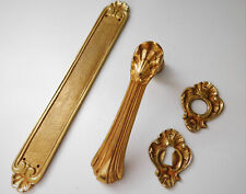Set, Antique Handle, Cleaning Plate and Rosaces, Golden Bronze, Regency