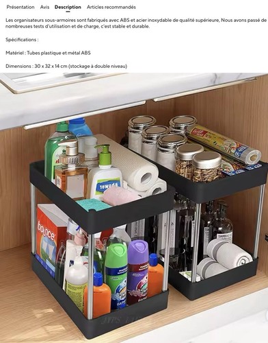 Organiseur sous évier 2 - ,
