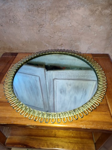 Rare miroir rond vintage - rond,