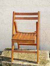 -CHAISE PLIANTE ENFANT SALON DE JARDIN BOIS VINTAGE COLLECTION DECO PORTE PLANTE