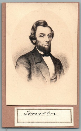 Cdv 1870 abraham lincoln - cdv,