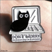 BROCHE PIN'S CHAT "TECHNICIEN