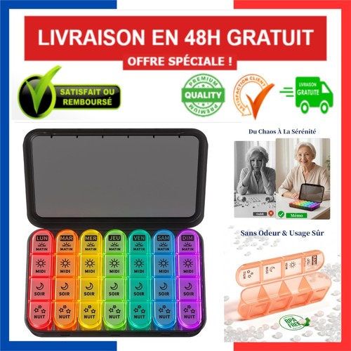 Pilulier semainier jours - semainier, 7