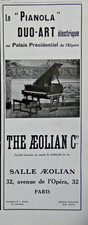 PRESS ADVERTISEMENT 1928 LE PIANO PIANOLA DUO-ART ELECTRIC - THE AEOLIAN C°