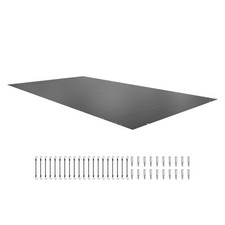 VEVOR Bâche Piscine Hivernage Bulle Piscine Rectangulaire Anthracite PVC 3.5x6m