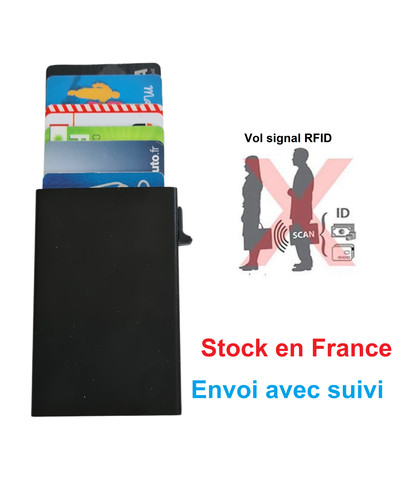 Porte carte aluminium protège - porte,