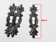 90mm, 3 old key inputs, pushed sheet metal, lock, key, door, furniture, plate