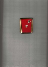 RARE WW2 USMC US MARINE CORPS RED ENAMEL "GIREY" SWEETHEART DECO LADIES COMPACT